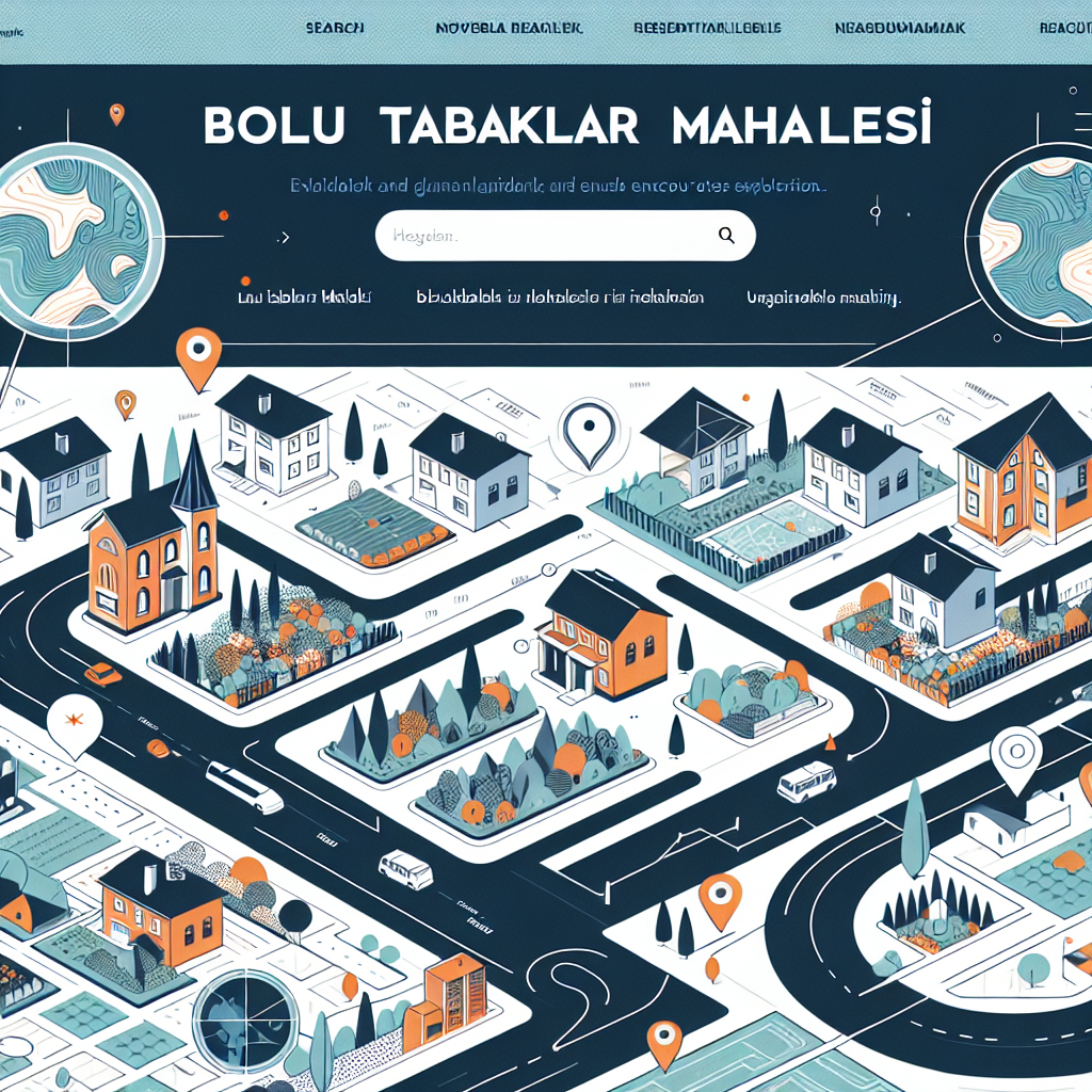 Bolu Tabaklar Mahallesi web tasarım